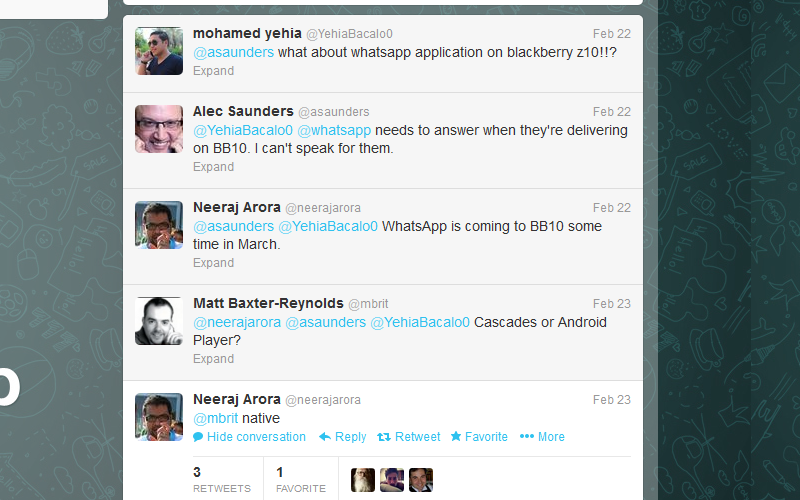 WhatsApp for BB10, BlackBerry 10 Messaging App, WhatsApp for BlackBerry 10