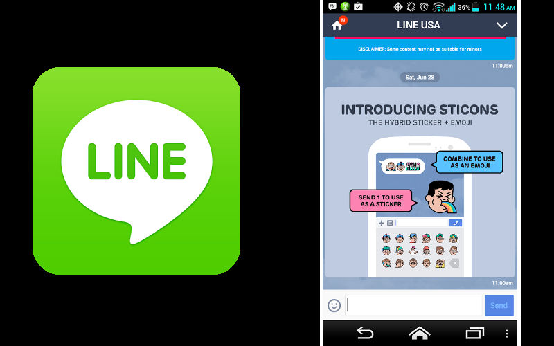 LINE App Introduces Sticons, a Hybrid Between a Chat Sticker and Emoji