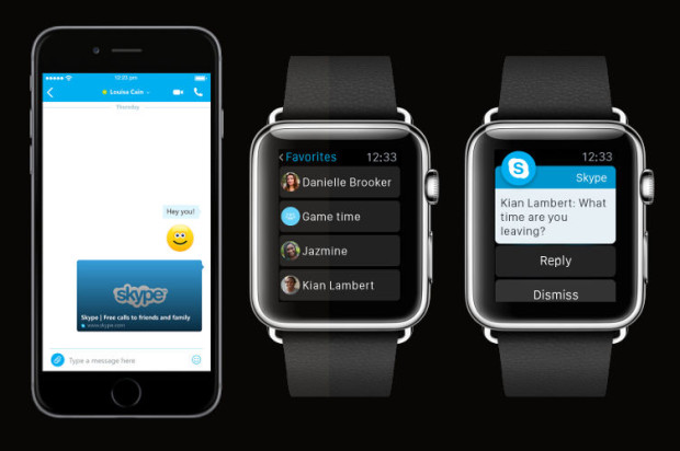 skype on galaxy watch