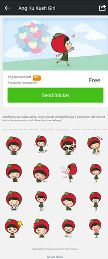 WeChat singapore stickers, WeChat app download, WeChat for mobile phones