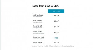 Truphone Rates, United States