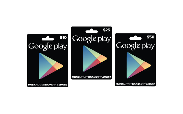 Google Play Gift Cards, Android Store Giftcards, Retail Store
