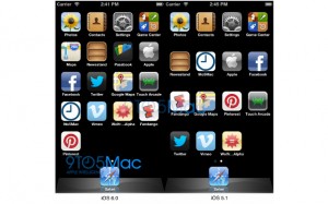 iOS 6 images, iOS 6 icon grid, iPhone 5 home screen