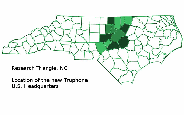 Research Triangle, NC, US Truphone Headquarters, Tru SIM and App