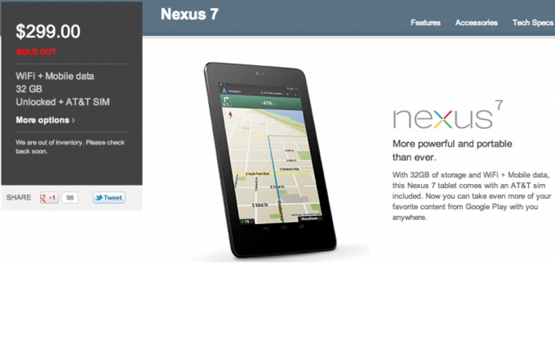 Nexus 7 Android Tablet, Buy Nexus 7, Pure Google Experience