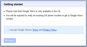 Google Voice USA, United States GV number, Setting up GVoice