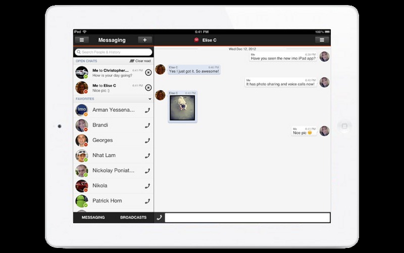 IMO Messenger for iPad, Apple iPad VoIP, Instant Messaging Apps