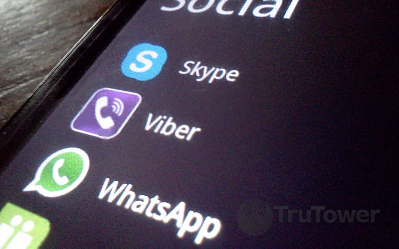 Skype, Viber, WhatsApp