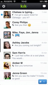 Kik Messenger Conversation List