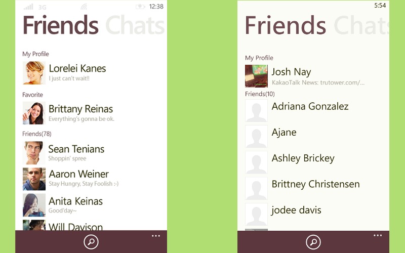 KakaoTalk for WP, Windows Phone messaging apps, Application for text
