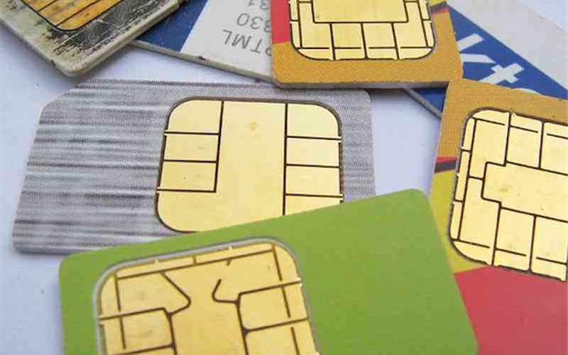 SIM Card Pile, SIM Cards, GSM Phone Cards