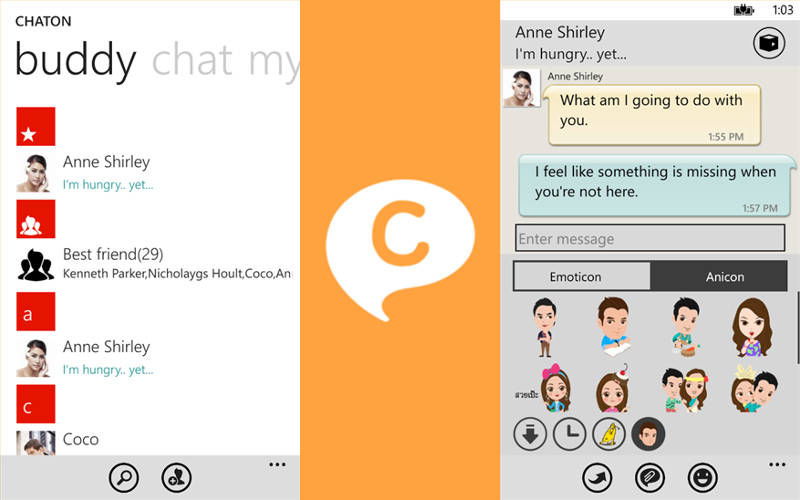 ChatOn, messaging apps for wp8, Samsung chat app