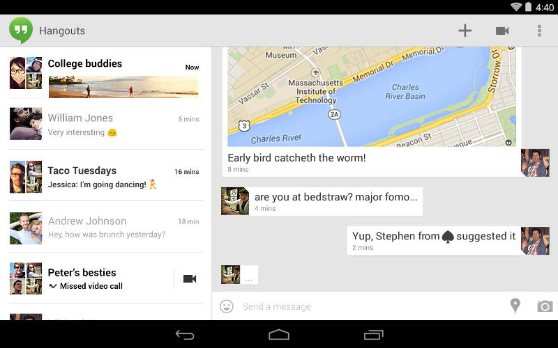 Google Hangouts, Hangouts App for Android, Google Talk