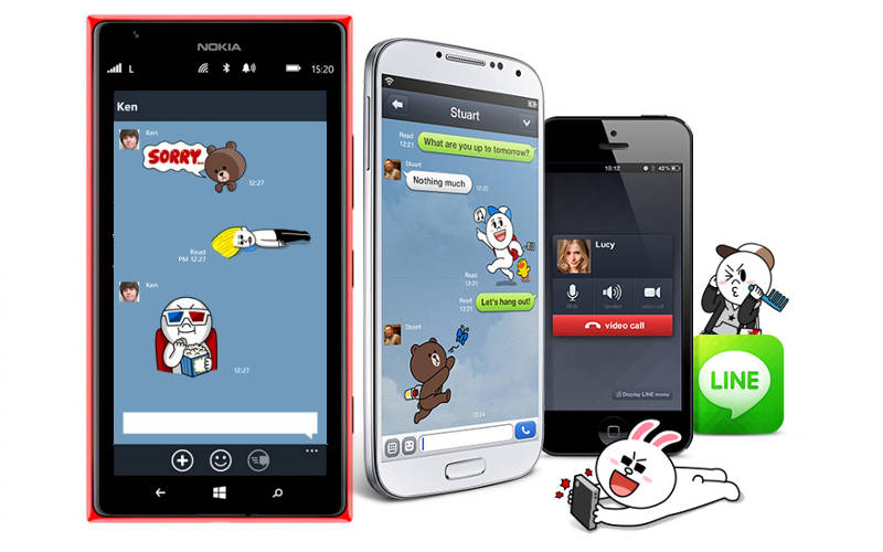 LINE for Windows Phone, Android, iPhone