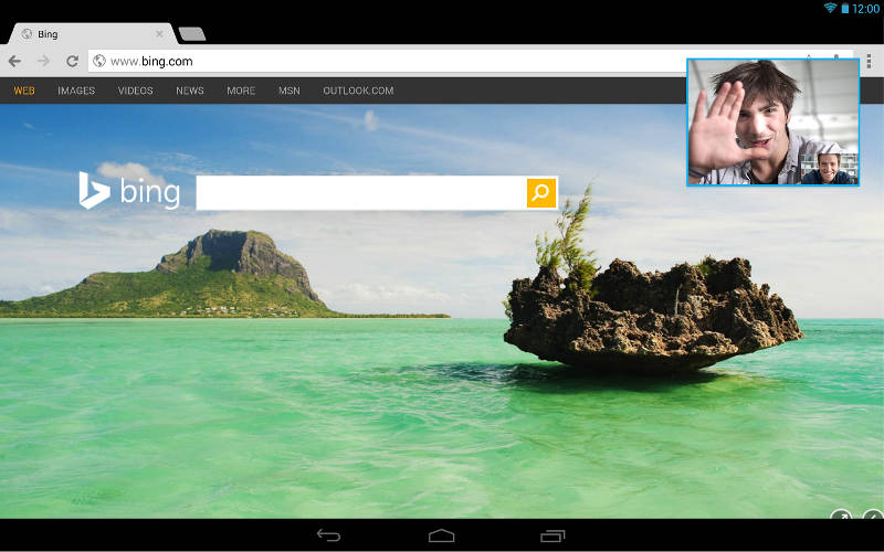 Android, Bing on Android, Skype and Bing