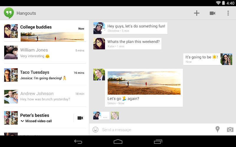Google Hangouts app, Hangouts, Google Plus