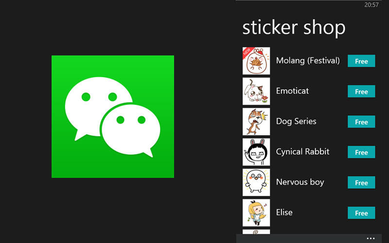 WeChat, WeChat app, WeChat for Windows Phone