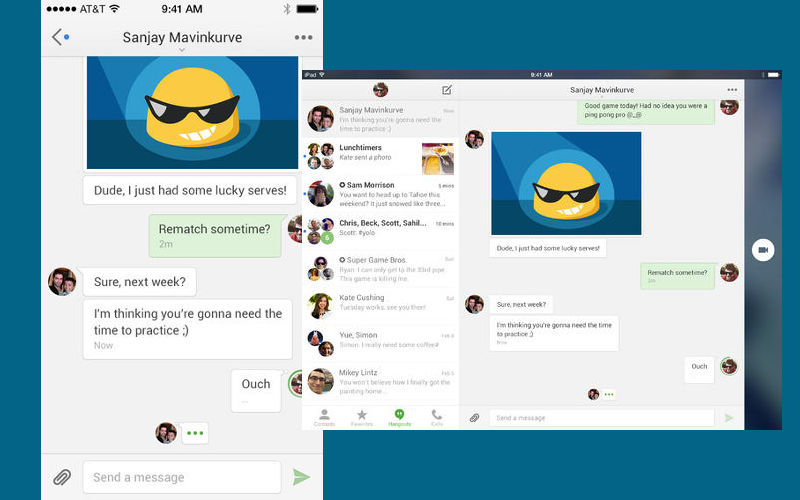 Google Hangouts, Google Talk, Google Services