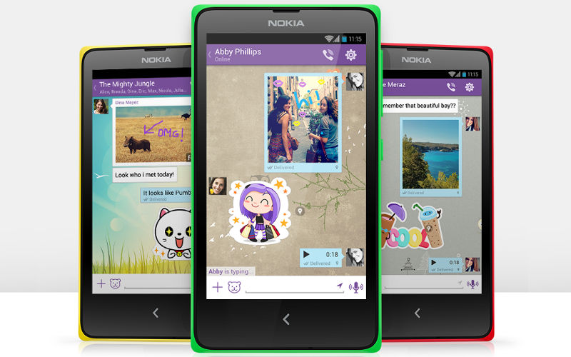 Viber, Nokia X, Nokia Android phones