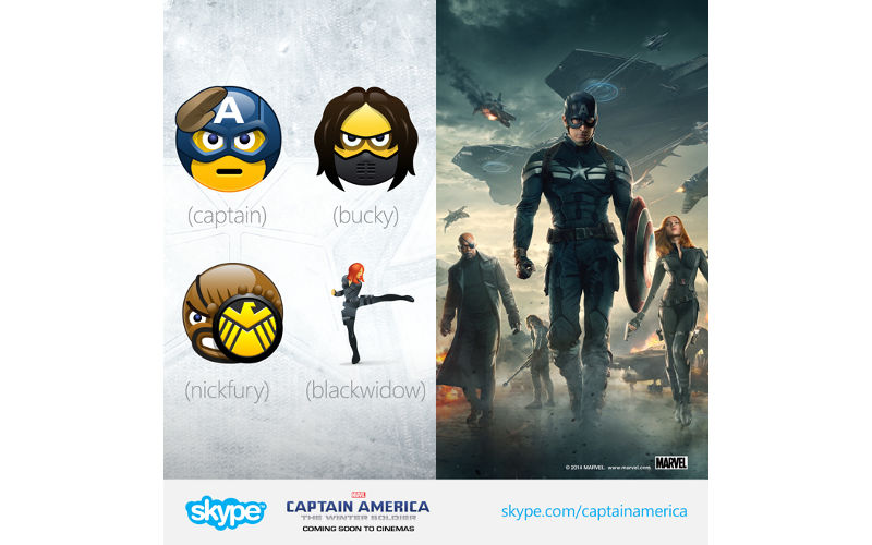 Skype, Captain America, Skype promotions