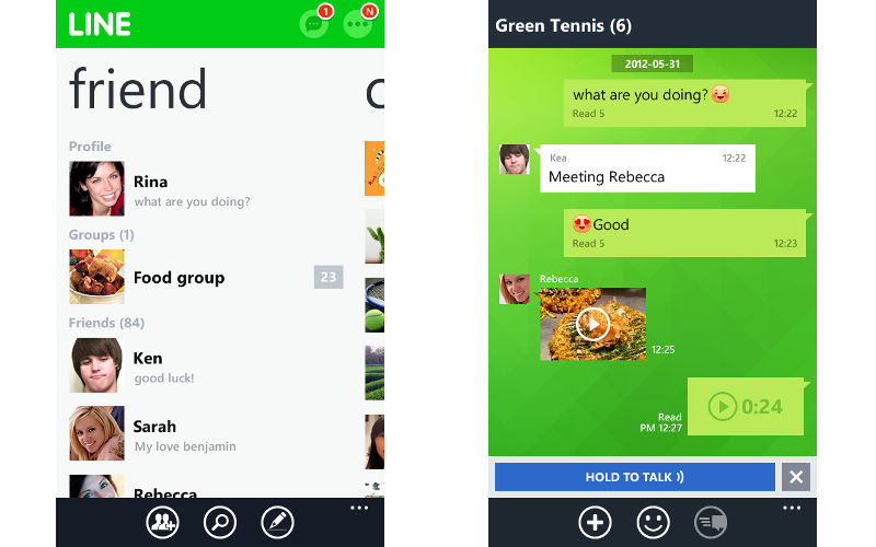 LINE, LINE Stickers, LINE for Windows Phone