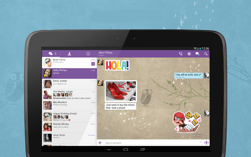 Viber, Viber for Android, Droid Tablets