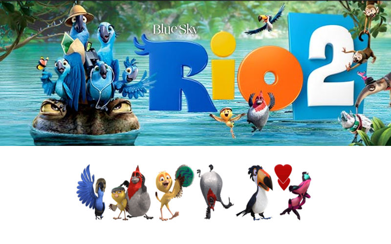 Rio 2 movie, WeChat stickers, Animated sticker emoticons