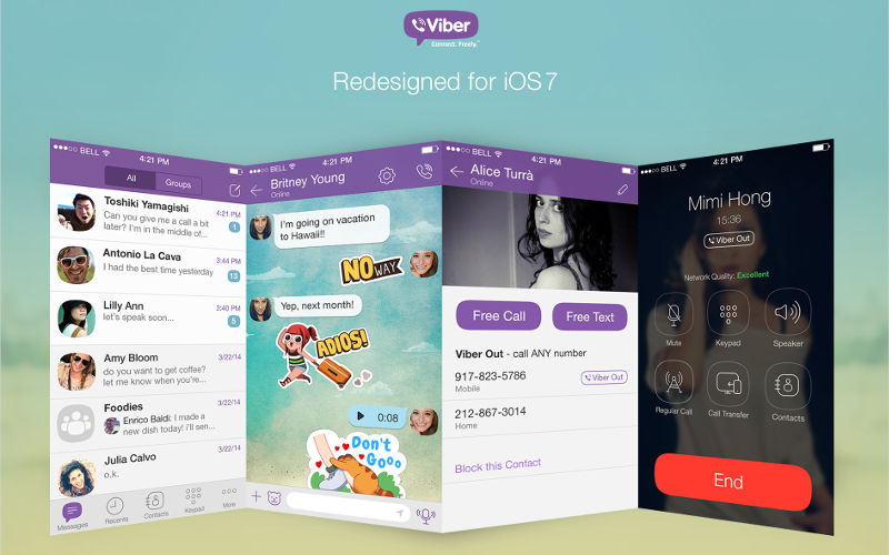 Viber for iOS7, new design iOS7, Apple updates