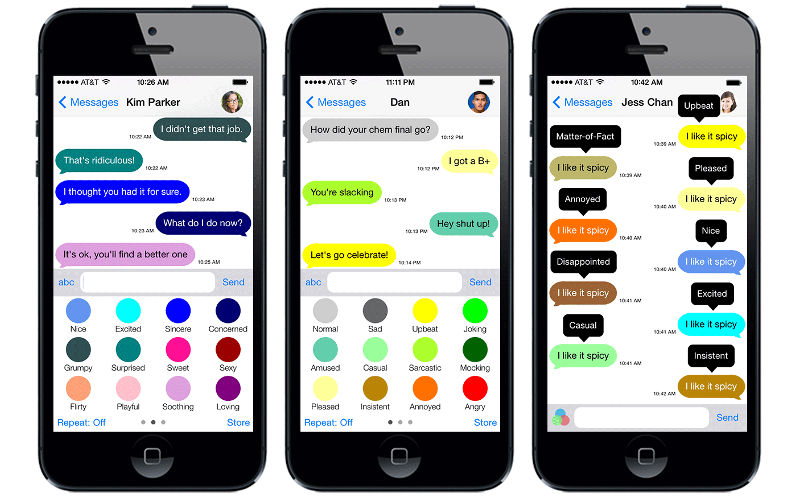 emotions in messages, eMote, iOS7 Apps