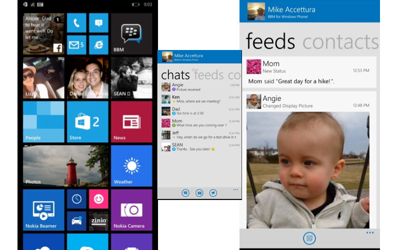 BBM for Windows Phone, WP BlackBerry messenger, Messaging apps on windows mobile os