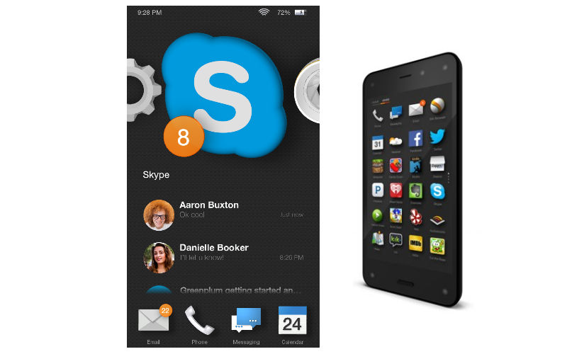 Skype on Kindle phone, Amazon Fire phone apps, Kindle phone chat