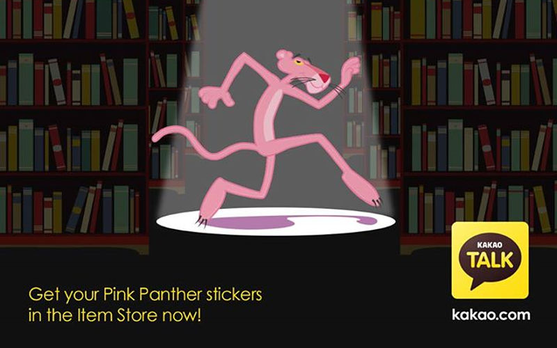The Pink Panther, KakaoTalk stickers, classic character emoticons