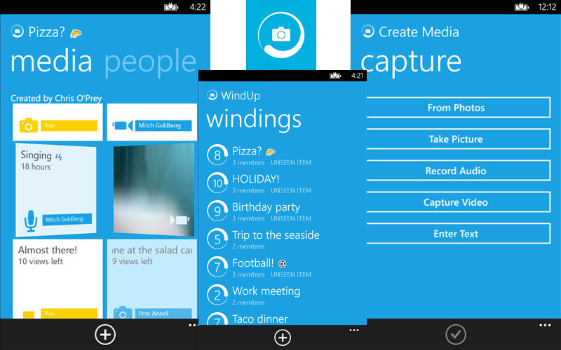 WindUp App, Snapchat Alternative, Snapchat for Windows Phone