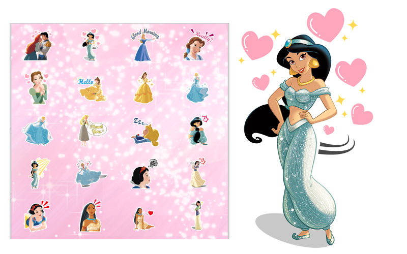 Disney Princesses, Stickers on BBM, BlackBerry Messenger Shop