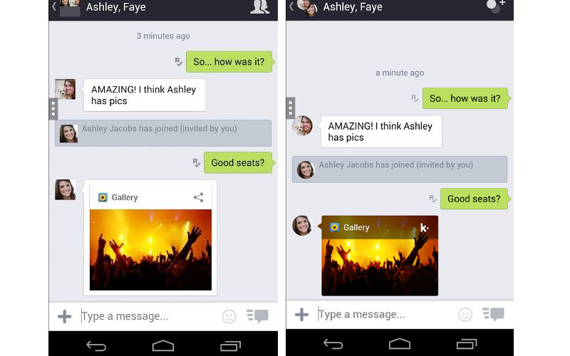 Kik messenger, Send pics in Kik, Kik Gallery photos