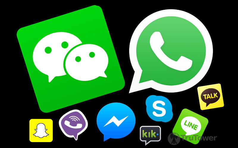 Messaging apps, social media platforms, apps on ios and android