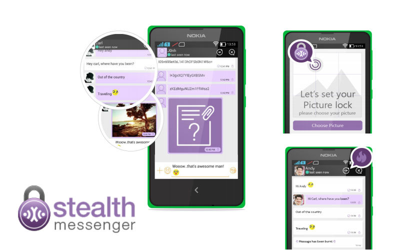 Stealth Messenger, Secure Messaging Apps, Secure mobile communication