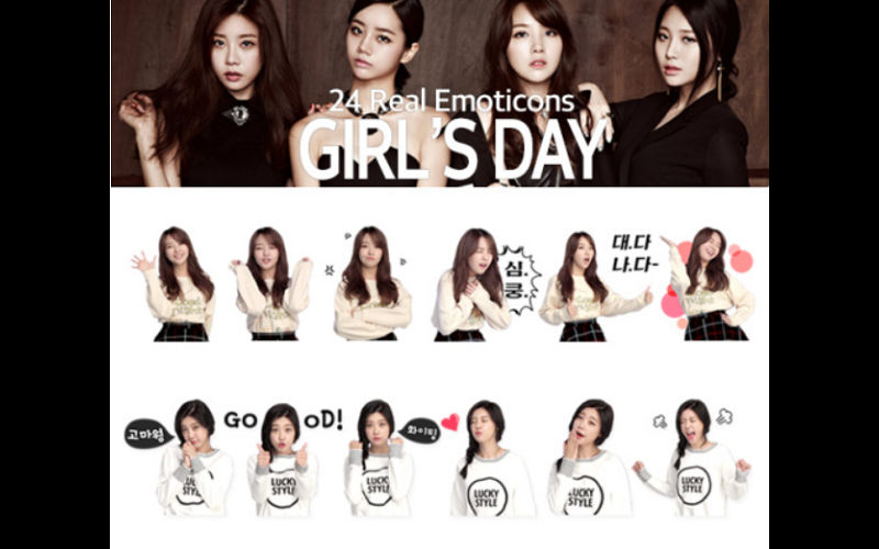 KakaoTalk emoticons, real con, Girl's Day band