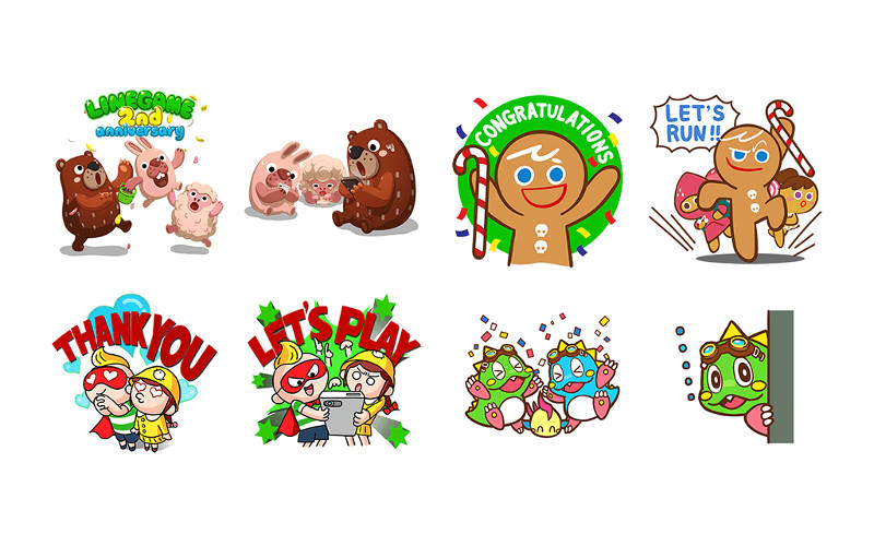 LINE stickers, LINE for Android, LINE for iOS