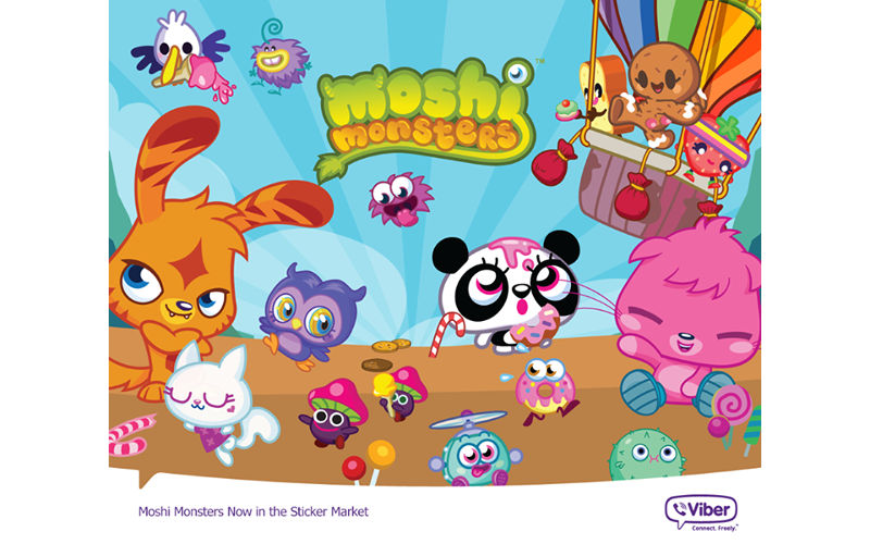 Moshi Monsters, Viber stickers, Viber app emoji