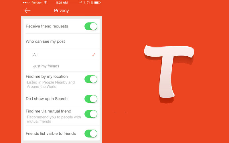 Tango Privacy, Tango message security, spying on Tango users