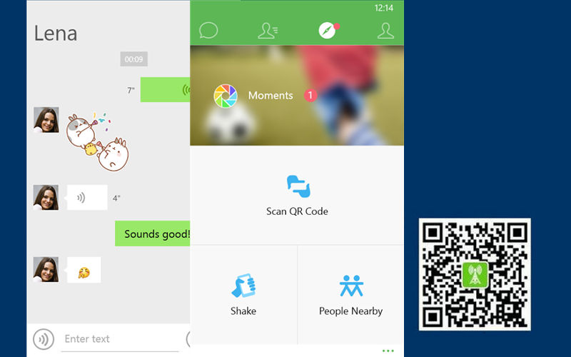 WeChat new design, Windows Phone wechat app, instant messaging software