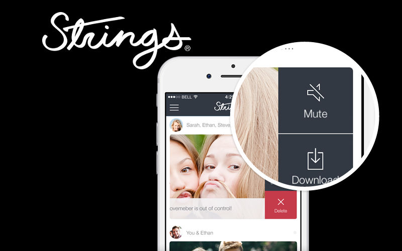 Strings for iPhone, Strings messaging app, Strings mobile social software