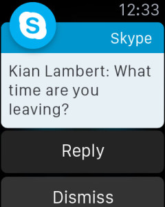 Skype for Apple Watch
