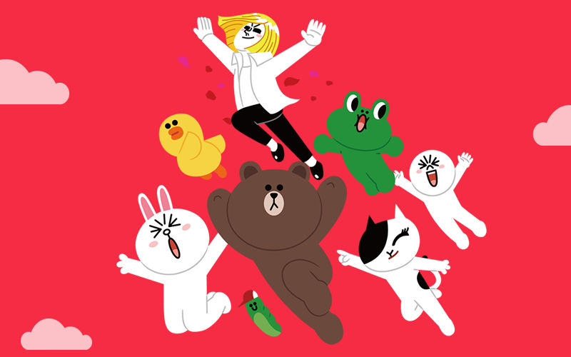 LINE stickers, LINE sticker characters, LINE emoji and emoticons
