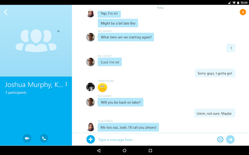 Skype for Android, VoIP and IM, Skype app