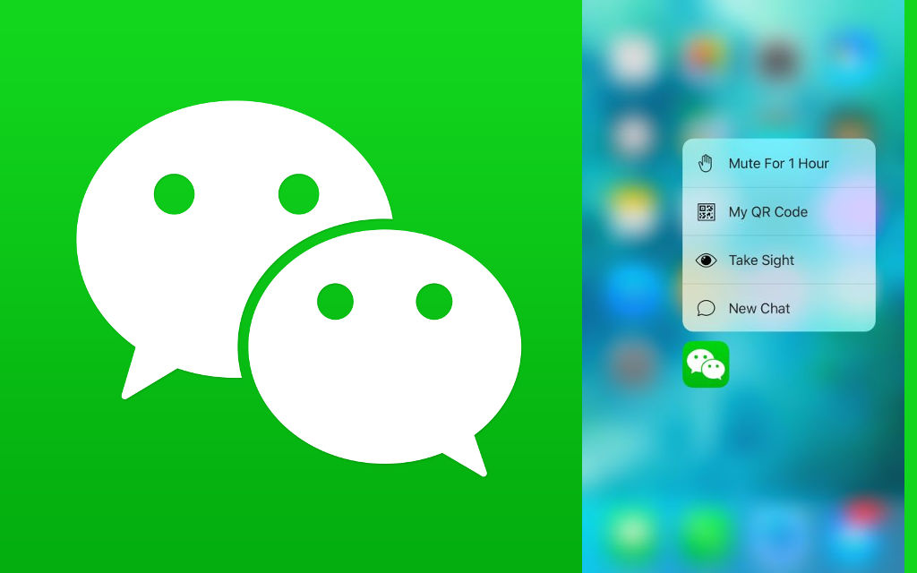 WeChat app, WeChat messaging, social media