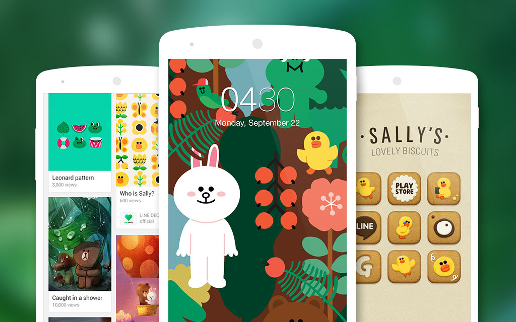 LINE DECO, customize launch screen, Android launchers