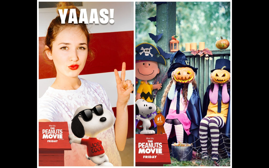 Snapchat, Peanuts Movie, Halloween